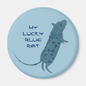 Lucky Blue Rat | Magnetmagnet Magnet (Vorne)