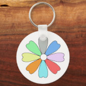 Lucky Blume Button Keychian Schlüsselanhänger (Vorderseite)