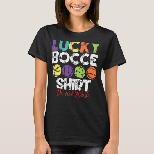 Lucky Bocce Ball Bocce Ball Player T-Shirt (Vorderseite)