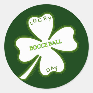 Lucky Bocce Ball Runder Aufkleber