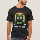 Lucky Bombay Cat Dad St Patricks Day T-Shirt (Vorderseite)