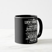 Lucky Bonus Vater Geschenk von Tochter Sohn Ehefra Tasse (VorderseiteRechts)