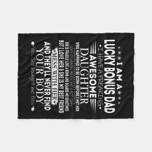 Lucky Bonus Vater T-Shirt von den Phantastischen T Fleecedecke (Vorderseite (Horizontal))