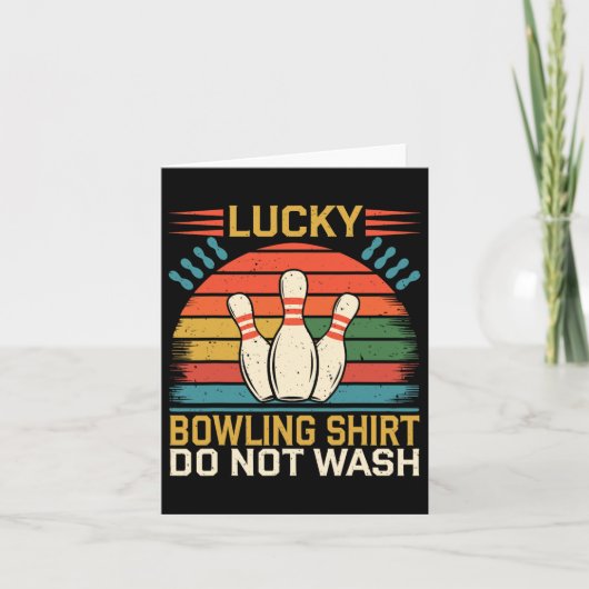 Lucky Bowling Funny Bowling Karte (Vorderseite)