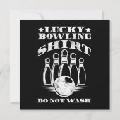 Lucky Bowling Shirt Do Not Wash Bowler Strike Gift Einladung (Vorderseite)