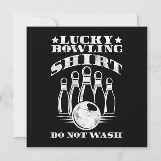 Lucky Bowling Shirt Do Not Wash Bowler Strike Gift Einladung (Vorderseite)