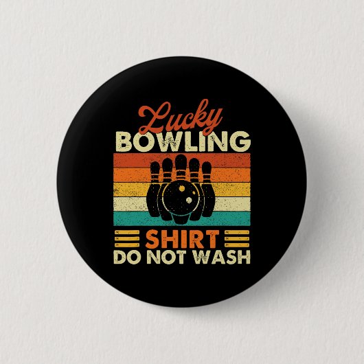 Lucky Bowling Shirt nicht waschen - Bowler Bowling Button (Vorderseite)