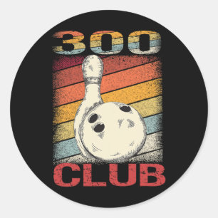 Lucky Bowling The Perfect Game Shirt 300 Club Runder Aufkleber
