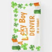 Lucky Boy Irish Kleeblatt Geburtstagsparty Banner (Vertikal)