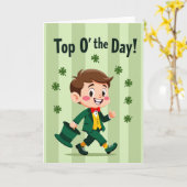 Lucky Boy St. Patricks Day Karte (Gelbe Blume)