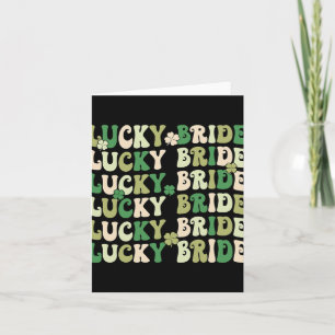 Lucky Bride Groom Matching Paare Wedding St Patr Karte