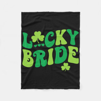 Lucky Bride Groom Paare Matching Wedding St Patr Fleecedecke