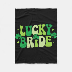 Lucky Bride Groom Paare Matching Wedding St Patr Fleecedecke