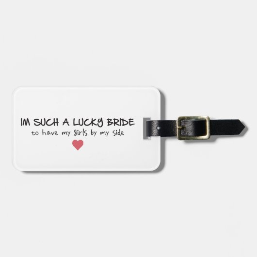 Lucky Bride Tags Gepäckanhänger (Vorderseite horizontal)