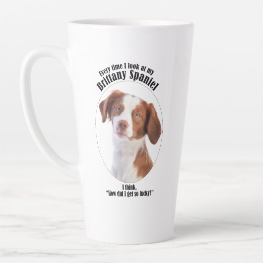 Lucky Brittany Spaniel Milchtasse (Links)