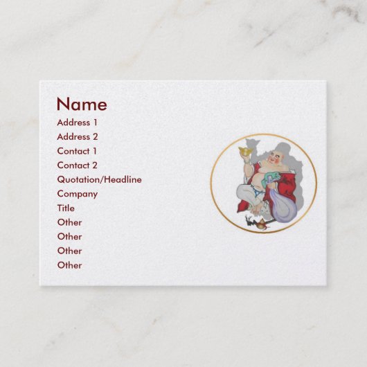 Lucky Buddha Business Card Visitenkarte (Vorderseite)