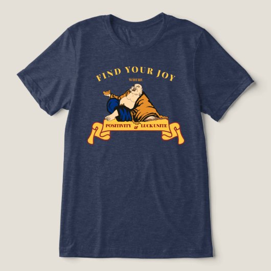 Lucky Buddha Tri-Blend Shirt (Design Vorderseite)