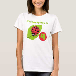 Lucky Bug 4. Geburtstag T - Shirt und Geschenke