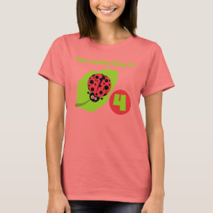 Lucky Bug 4. Geburtstag T - Shirt und Geschenke