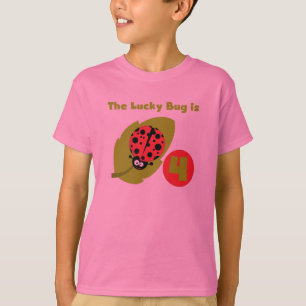 Lucky Bug 4. Geburtstag T - Shirt und Geschenke