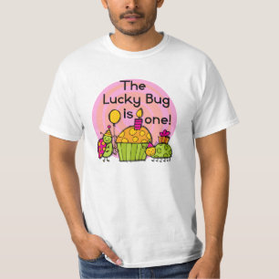 Lucky Bug Cupcake 1. Geburtstagstorte und Geschenk T-Shirt