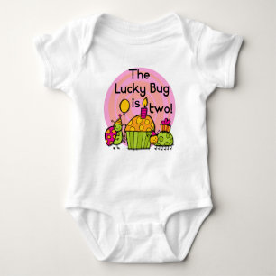 Lucky Bug Cupcake 2. Geburtstag T - Shirt und Gesc