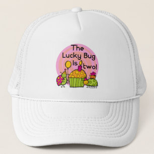 Lucky Bug Cupcake 2. Geburtstag T - Shirt und Gesc Truckerkappe