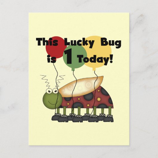 Lucky Bug ist ein Geburtstagsgeschenk Postkarte (Vorderseite)