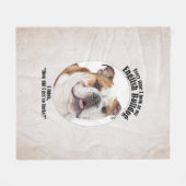 Lucky Bulldog Fleecedecke (Vorderseite (Horizontal))