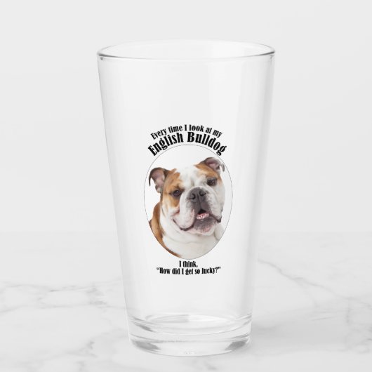 Lucky Bulldog Glas (Vorderseite)