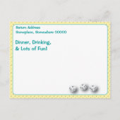 Lucky Bunco Player Postcard von Artinspiriert Einladungspostkarte (Rückseite)