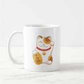 Lucky Calico Cat, Maneki Neko Kaffeetasse (Links)