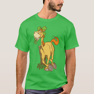 Lucky Cartoon Horse auf St Patrick's Day T - Shirt
