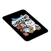 Lucky Cat Art – Maneki Neko with Gold Coin Magnet (Rechte Seite)