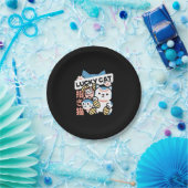 Lucky Cat Art – Maneki Neko with Gold Coin Pappteller (Party)