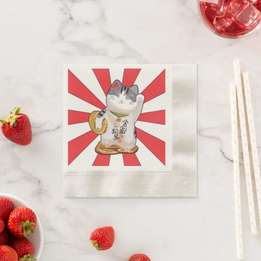 Lucky Cat B Serviette (Beispiel)