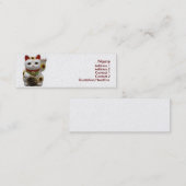Lucky Cat Business Card Mini Visitenkarte (Vorne/Hinten)