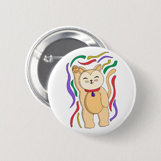 Lucky Cat Button (Vorne & Hinten)