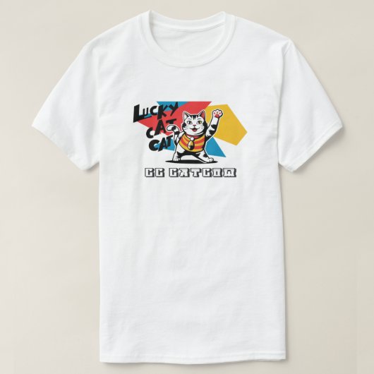 Lucky Cat [ CC-CatCow ] T-Shirt (Design vorne)