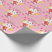 Lucky Cat Cupid Geschenkpapier (Ecke)