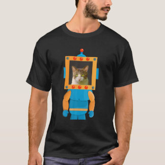 Lucky Cat Funny Robot Cat Halloween Kostüm T-Shirt
