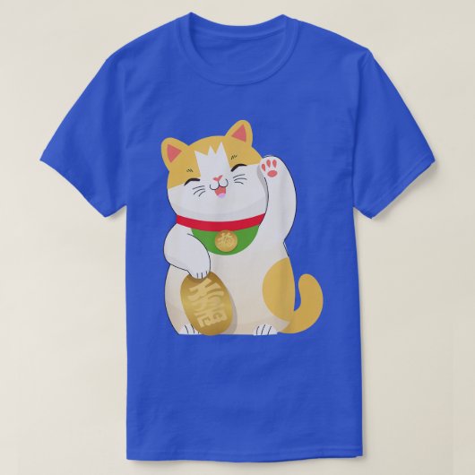 Lucky Cat für Glück Maneki Neko Japan T-Shirt (Design vorne)