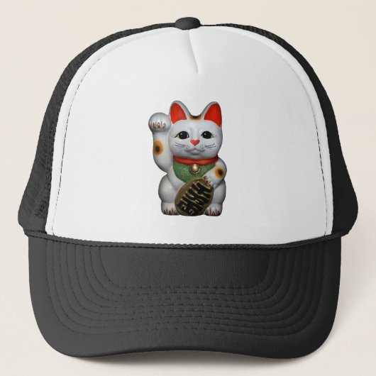 Lucky Cat Hat Truckerkappe (Vorderseite)