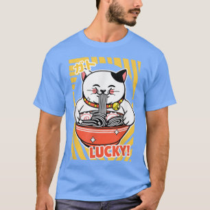Lucky Cat Japanisch Niedlich Kawaii Anime T-Shirt