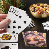 Lucky Cat lächeln mit einem Stern Spielkarten (In Situ)