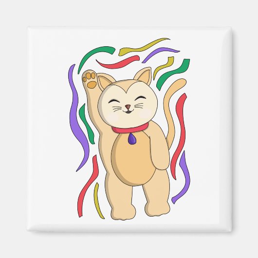 Lucky Cat Magnet (Vorne)