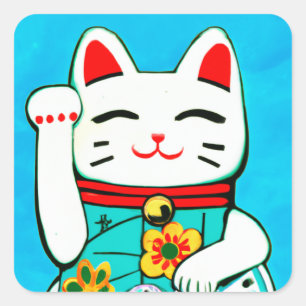 Lucky cat Maneki Neko Aufkleber