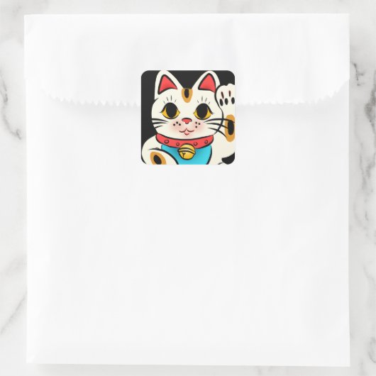 Lucky cat Maneki Neko Aufkleber (Tasche)