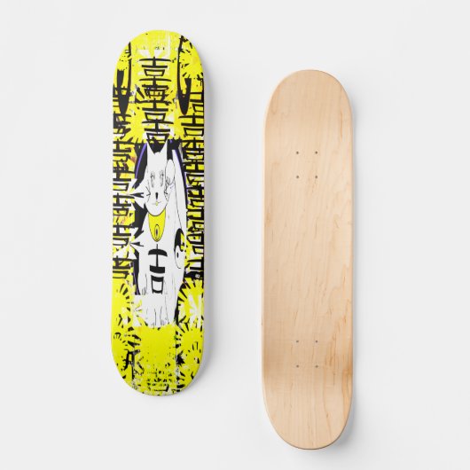 Lucky Cat- Maneki Neko - Beckoning Skateboard (Vorderseite)