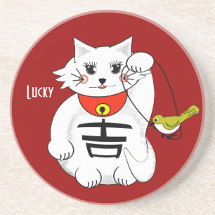 Lucky Cat- Maneki Neko - Beckoning... Untersetzer